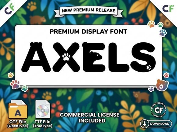 Axels: A Standout Display Font for Small Business Branding