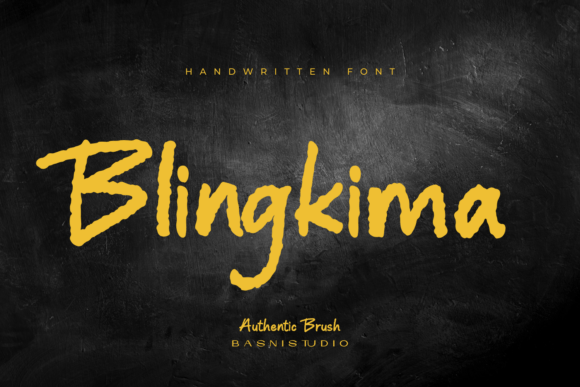 Blingkima: A Bold Brush Handwritten Display Font for Digital Design