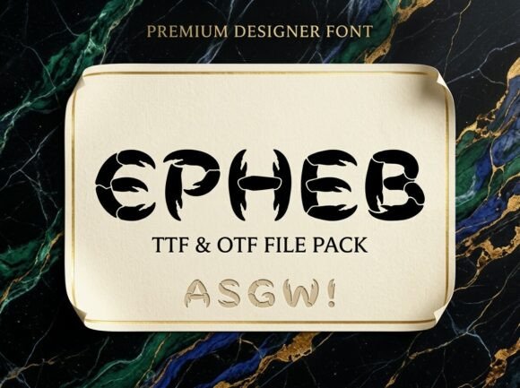Epheb: A Bold Display Typeface for Ocean-Inspired Digital Identity