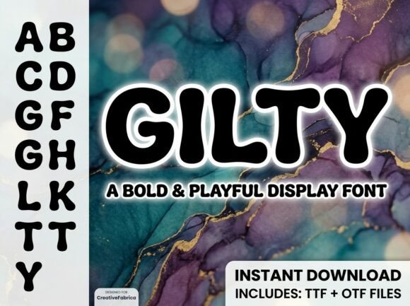 Gilty: A Bold Display Font for Digital Brand Impact