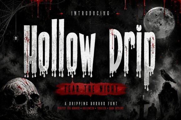 Hollow Drip: A Horror Display Font That Commands Attention