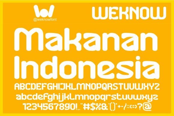 Makanan Indonesia: A Futuristic Display Font for Scroll-Stopping Campaigns