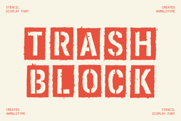 Trash Block: A Display Typeface with Quiet Confidence