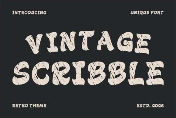 Vintage Scribble: A Handwritten Display Font That Feels Like Real Ink